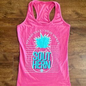 Simply Southern Pink and Teal Pineapple Tank Top